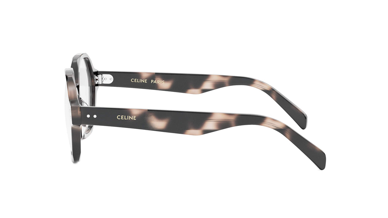CELINE THIN CL50142I 055 Shiny Coloured Havana Geometric Women's Eyeglasses