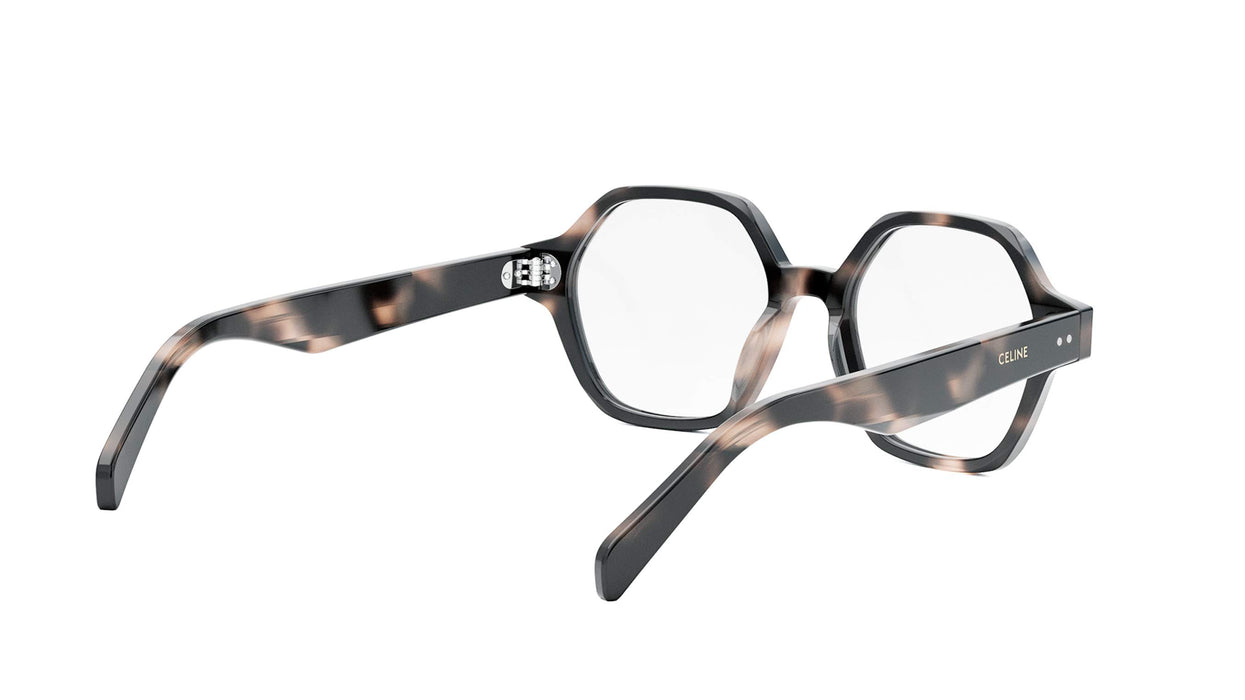 CELINE THIN CL50142I 055 Shiny Coloured Havana Geometric Women's Eyeglasses