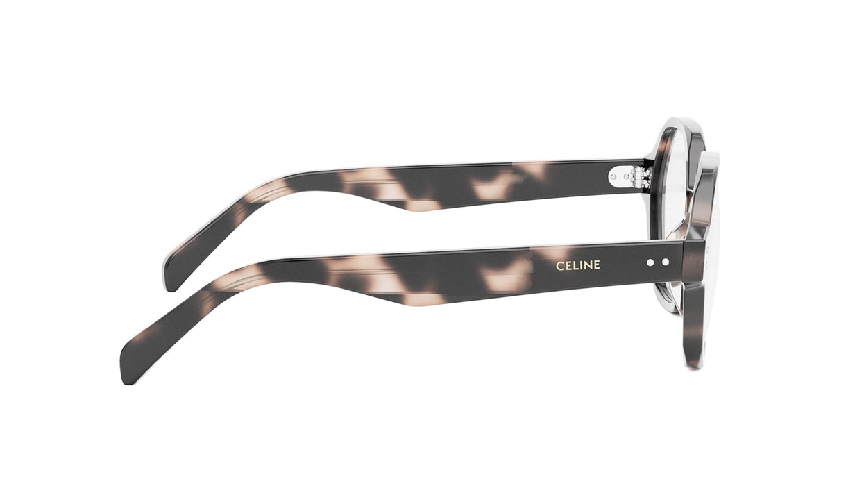 CELINE THIN CL50142I 055 Shiny Coloured Havana Geometric Women's Eyeglasses