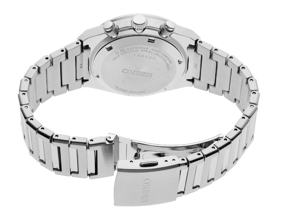 Seiko Essentials Chronograph Quartz Blue Dial Stainless Steel Men's Watch SSB453