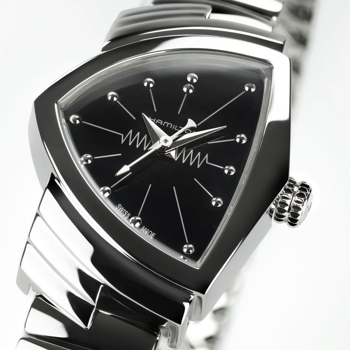 Hamilton Ventura S Quartz 24mm x 36mm Black Dial Unisex Watch H24211130