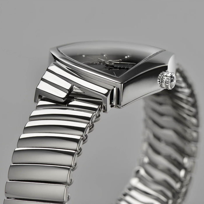 Hamilton Ventura Quartz Black Dial Stainless Steel Men’s Watch H24411232