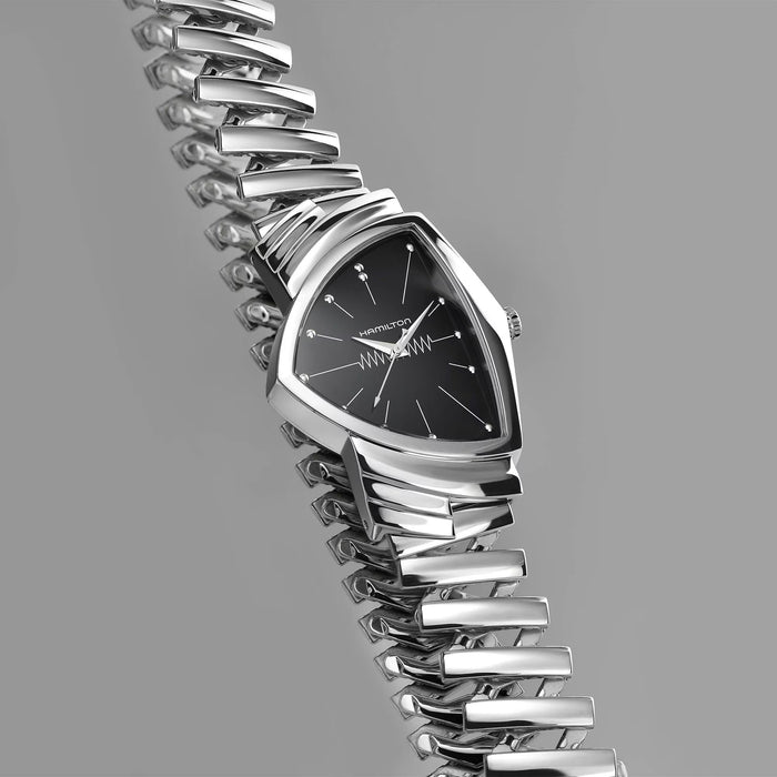 Hamilton Ventura Quartz Black Dial Stainless Steel Men’s Watch H24411232