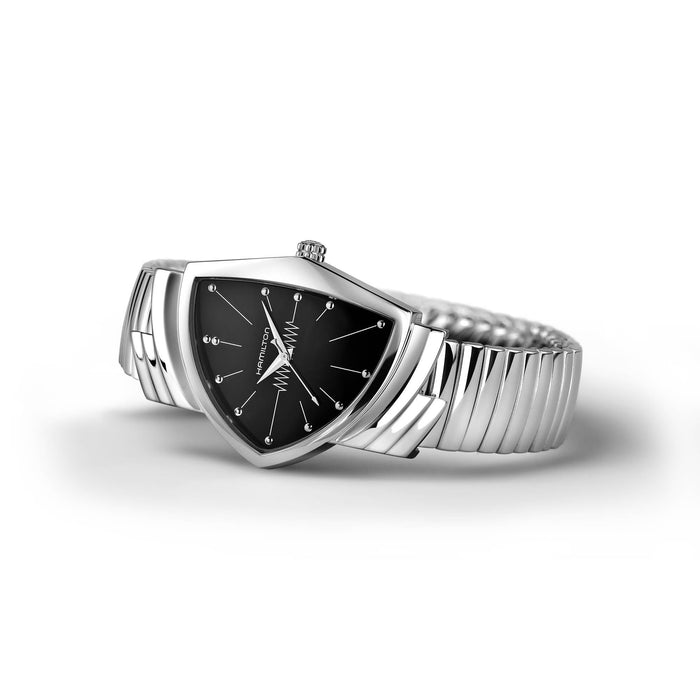 Hamilton Ventura Quartz Black Dial Stainless Steel Men’s Watch H24411232