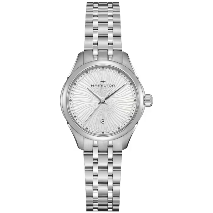 Hamilton Silver Jazz Master Lady Quartz white Dial 34mm Women's Watch H32231110
