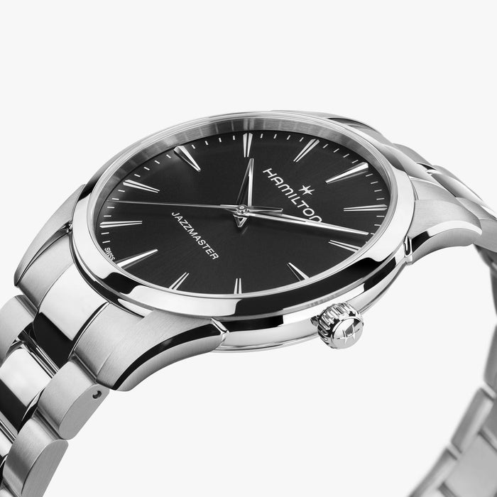 Hamilton Jazzmaster Quartz Black Dial 40mm Stainless Steel Men’s Watch H32461131