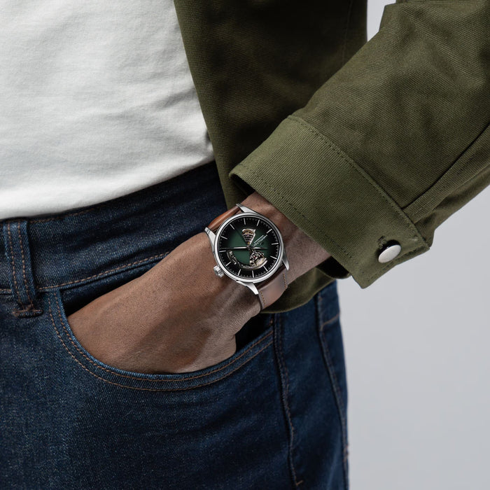 Hamilton Jazzmaster Open Heart Auto 42mm Green Dial Men's Watch H32705560