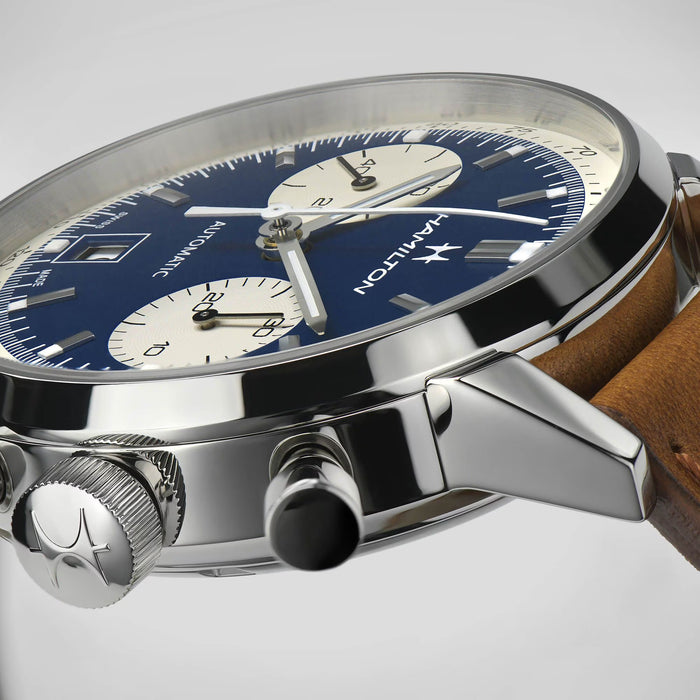 Hamilton American Classic Intra-Matic Auto Chrono Blue Dial Men's Watch H38416541