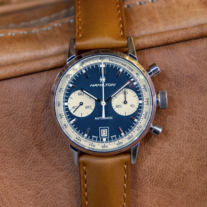Hamilton American Classic Intra-Matic Auto Chrono Blue Dial Men's Watch H38416541