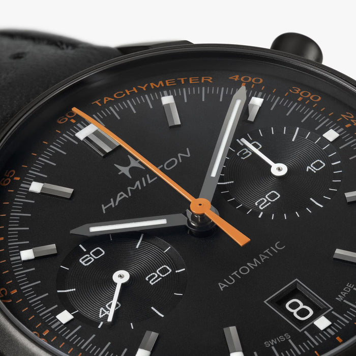 Hamilton American Classic Intra-Matic Auto Chrono Black Dial Men's Watch H38446732