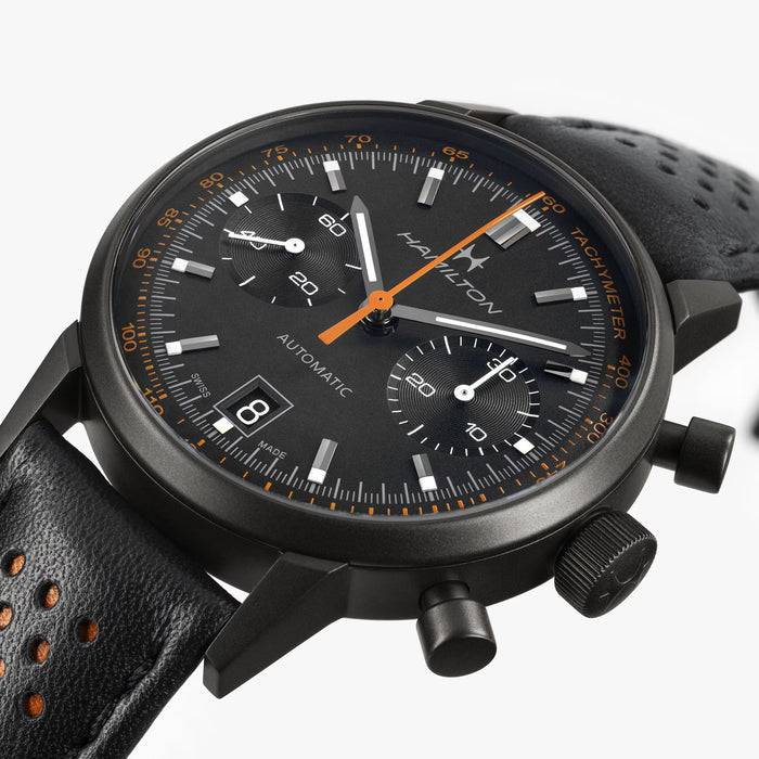 Hamilton American Classic Intra-Matic Auto Chrono Black Dial Men's Watch H38446732