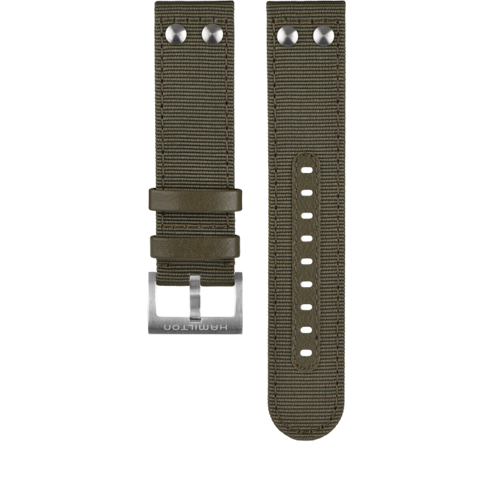 Hamilton Khaki Aviation Green Strap 22mm H6007771141