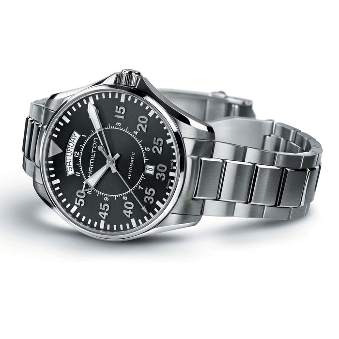 Hamilton Khaki Aviation Pilot Day Date Auto Black Dial Men’s Watch H64615135