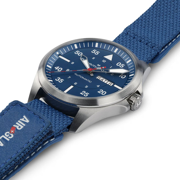 Hamilton Khaki Aviation Pilot Day Date Auto Air-Glaciers Blue Men’s Watch H64655941