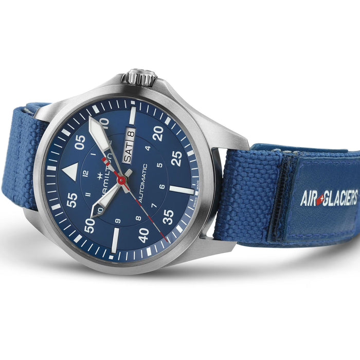 Hamilton Khaki Aviation Pilot Day Date Auto Air-Glaciers Blue Men’s Watch H64655941