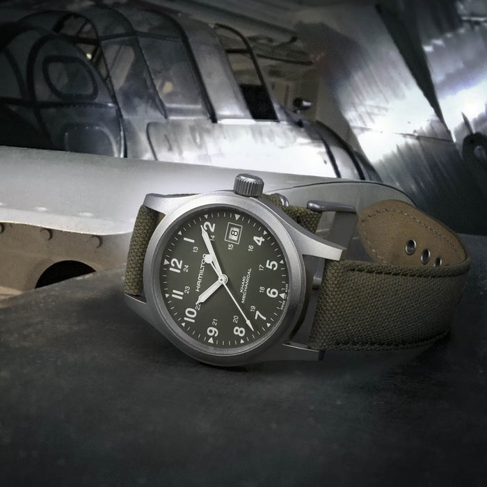 Hamilton Khaki Field Mechanical Green Dial Steel 38mm Men’s Watch H69439363
