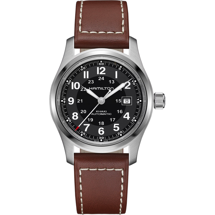 Hamilton Khaki Field Auto Black Dial Leather | H70555533