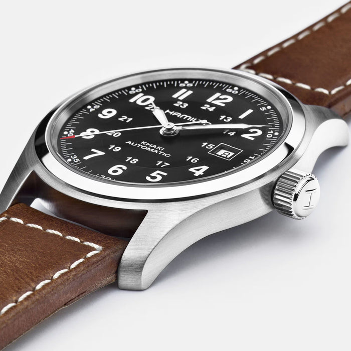 Hamilton Khaki Field Auto Black Dial Leather | H70555533