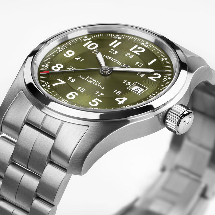 Hamilton Khaki Field Auto Green Dial 42mm Stainless Steel Men’s Watch H70605160
