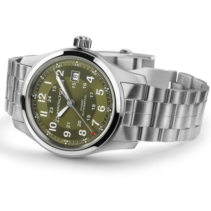 Hamilton Khaki Field Auto Green Dial 42mm Stainless Steel Men’s Watch H70605160