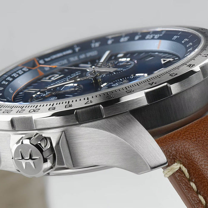 Hamilton Khaki Aviation X-Wind GMT Chrono Quartz Blue Dial Men’s Watch H77922541