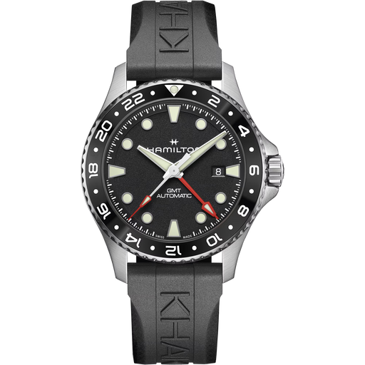 Hamilton Khaki Navy Scuba GMT Rubber Strap Watch | H82555330