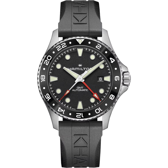 Hamilton Khaki Navy Scuba GMT Rubber Strap Watch | H82555330