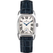 Hamilton watch with blue strap and white face on a white background