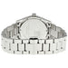 Silver watch with brand logo on a white background