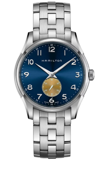 Hamilton Jazz Master Thinline Small Second Quartz Stainless Steel Case Blue Dial Round Men's Watch H38411140