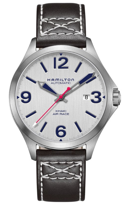 Hamilton Khaki Aviation Air Race Auto Stainless Steel Case Silver Dial Round Men's Watch H76525751