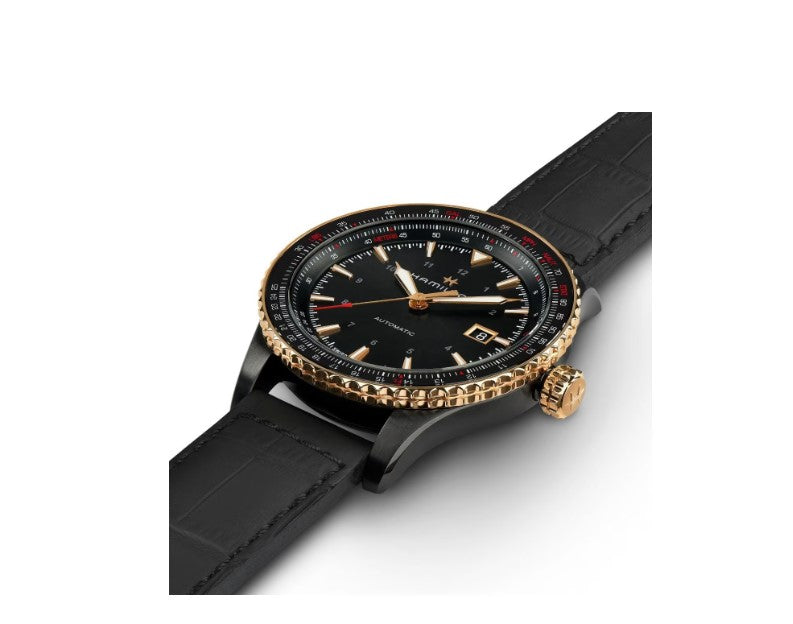 Hamilton Khaki Aviation Converter Auto Stainless Steel Case Black Dial Round Men's Watch H76635730