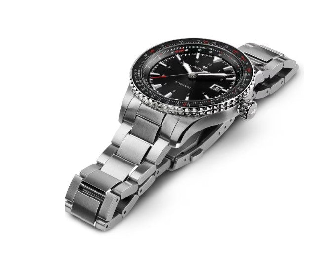 Hamilton Khaki Aviation Converter Auto Stainless Steel Case Black Dial Round Men's Watch H76615130