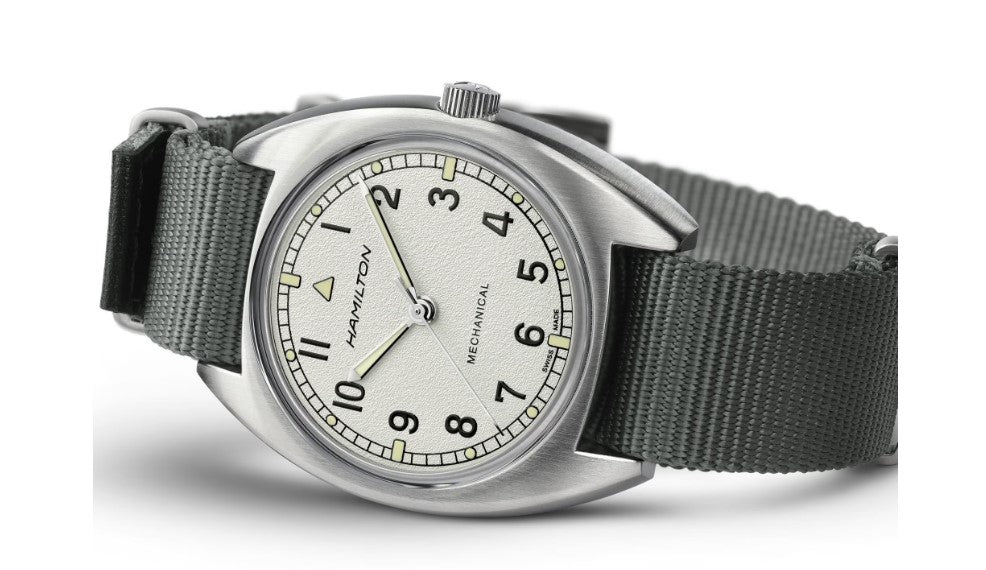 Hamilton Khaki Aviation Pilot Pioneer Mechanical Stainless Steel Case Silver Dial Round Men's Watch H76419951