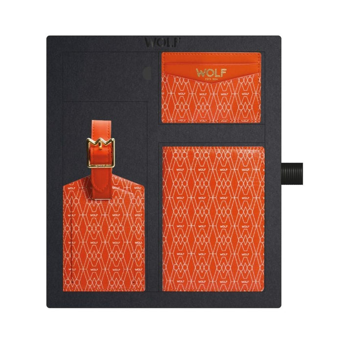 Wolf Orange Signature Passport, Card Case & Luggage Tag Gift Set 777639