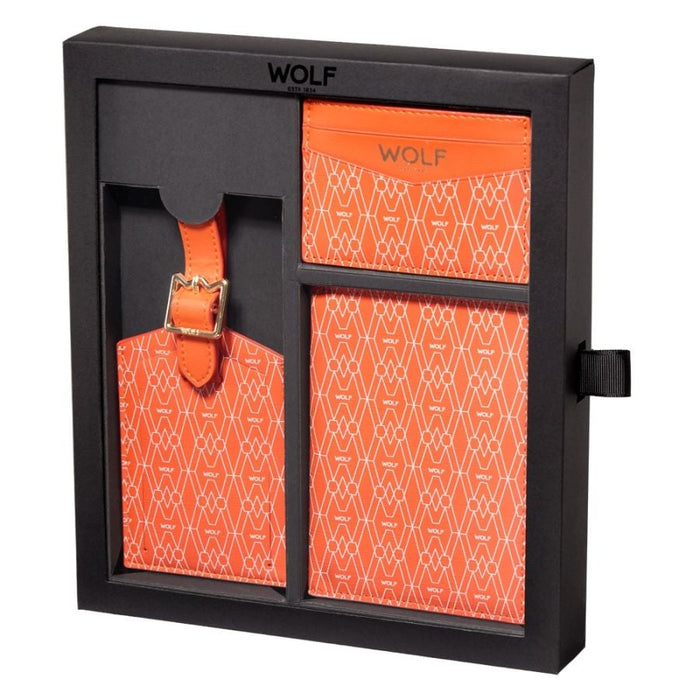 Wolf Orange Signature Passport, Card Case & Luggage Tag Gift Set 777639