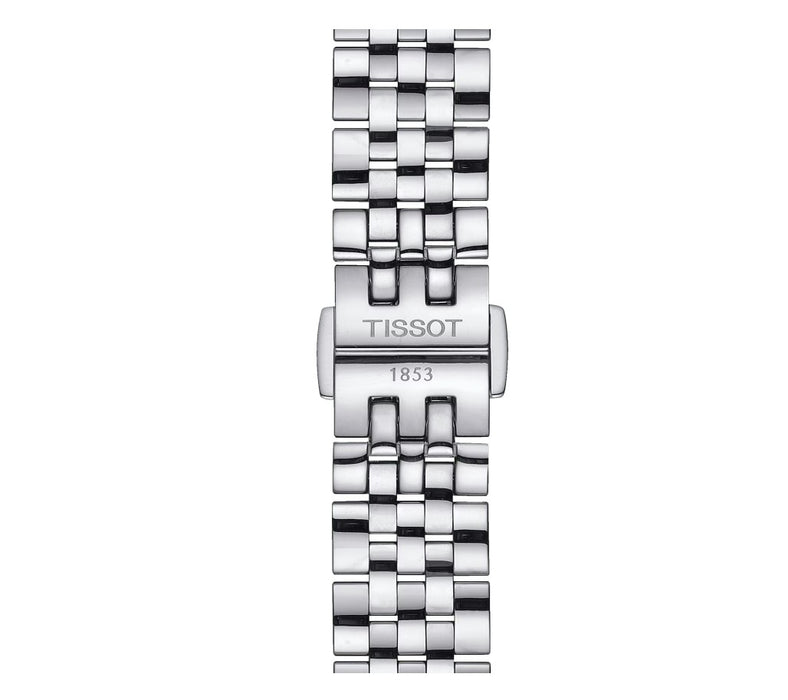 Tissot Le Locle Automatic Lady Stainless Steel Case Silver Dial Grey Strap Watch T0062071103600