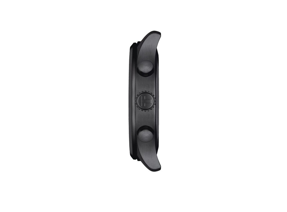 Tissot Chrono XL Vintage Quartz Stainless Steel Case with Black PVD coating Black Dial Black Strap Gent Watch T1166173605200