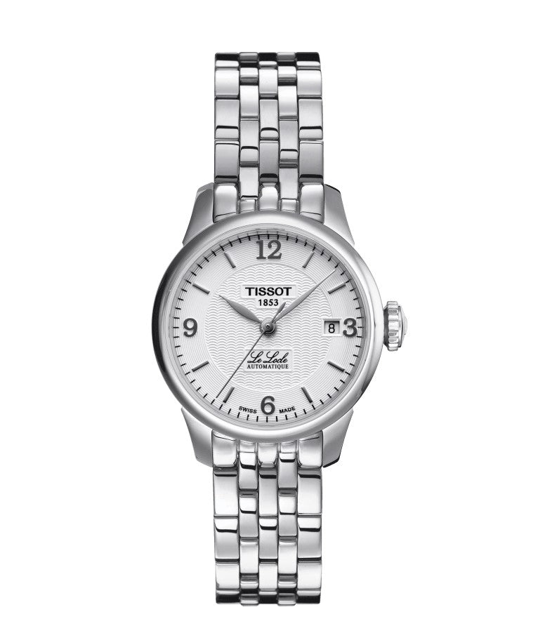 Tissot Le Locle Automatic Small Lady Stainless Steel Case Silver Dial Grey Strap exquisite elegance with details such as Roman numerals and a traditional Le Locle signature Women's Watch T41118334