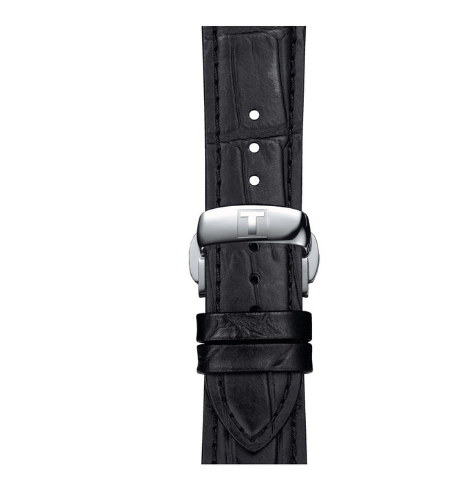 Tissot Gentleman Quartz Stainless Steel Case Blue Dial Black Strap Gent Watch T1274101604101