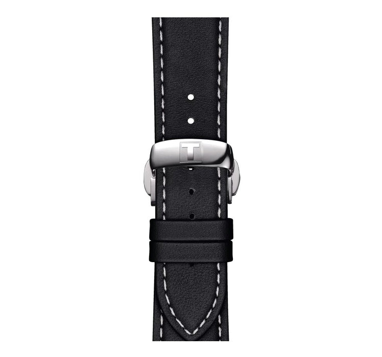 Tissot Gentleman Powermatic 80 Silicium Stainless Steel Case Black Dial Black Strap Gent Watch T1274071605100
