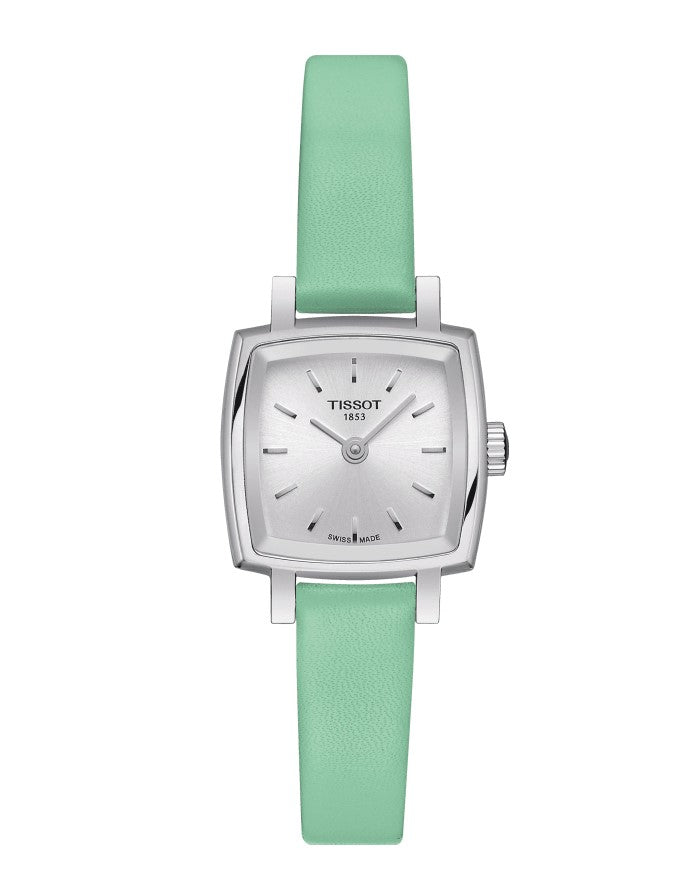 Tissot Lovely Summer Set Quartz Stainless Steel Case Silver Dial Green Strap with three additional Straps Women's Watch T0581091603101