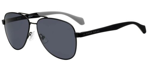 Boss 1077/S 0003/IR Matte Black/Gray Blue Sunglasses