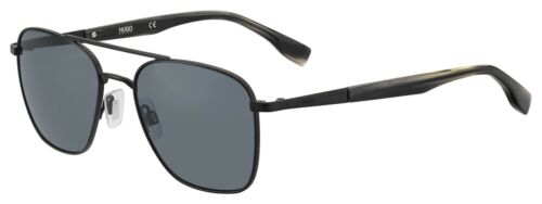Hugo 0330/S 0003/IR Matte Black/Gray Blue Sunglasses