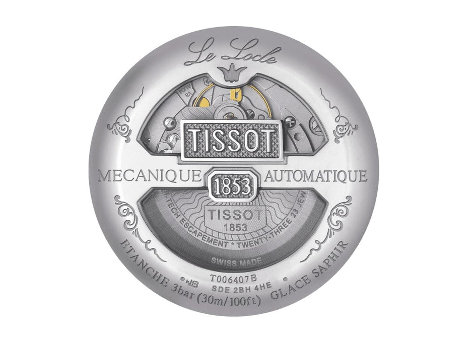 Tissot Le Locle Powermatic 80 Silver Dial Black Strap Men's Watch T0064071603300