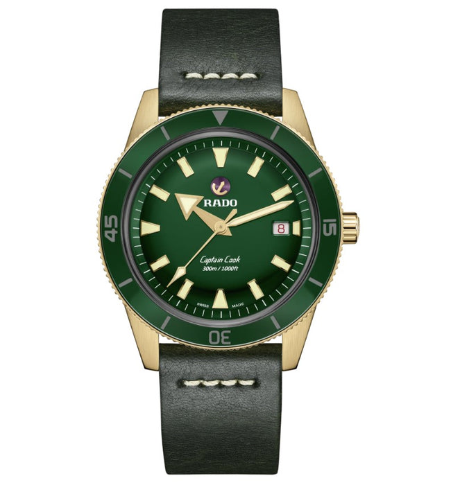 Rado Captain Cook Automatic Bronze Green Dial Stainless Steel Case 42mm Men's Watch R32504315