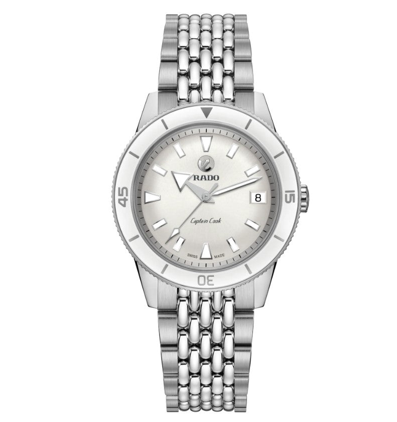 Rado Captain Cook Automatic White Dial Stainless Steel 37mm Women's Watch R32500013