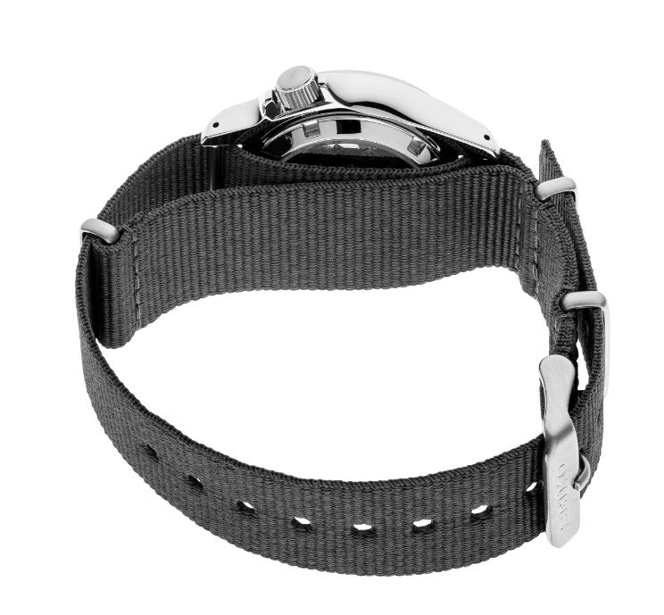 Seiko 5 Sports Stainless Steel Case Gray Sunray Dial Gray Nylon Strap Men's Watch SRPE61