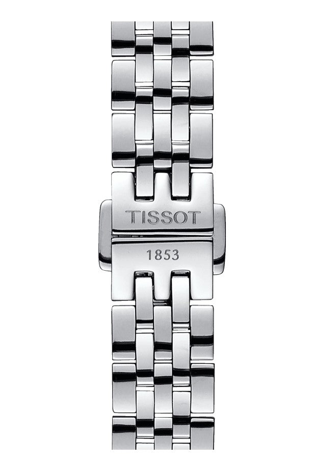 Tissot Le Locle Automatic Small Lady Stainless Steel Case Black Dial Grey Strap exquisite elegance with details such as Roman numerals and a traditional Le Locle signature Women's Watch T41118353
