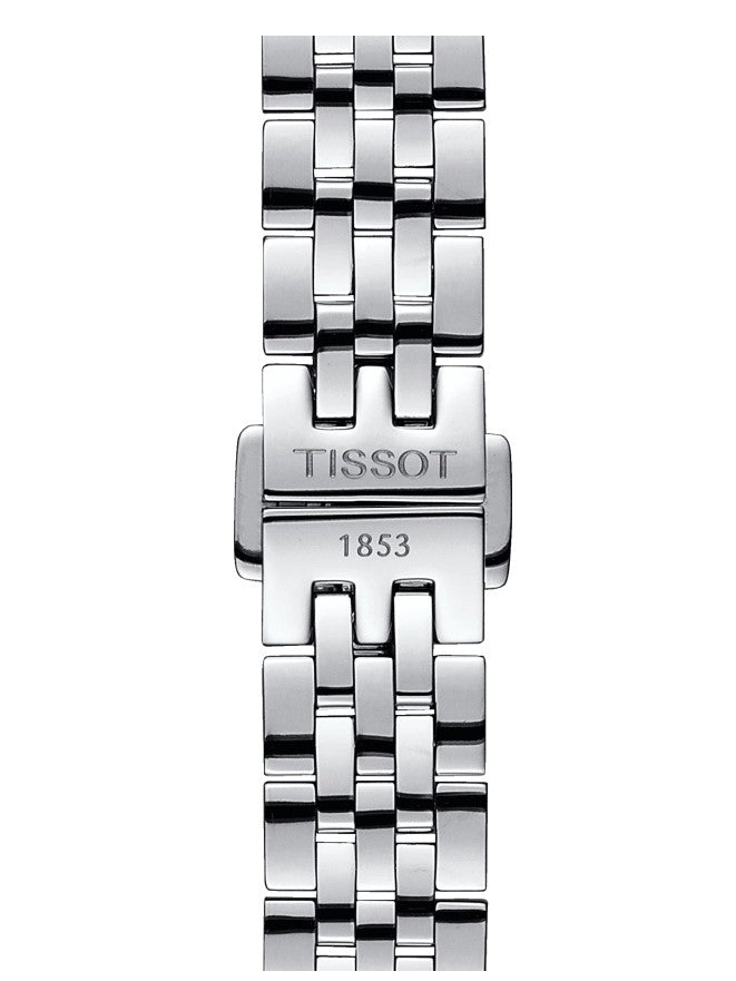 Tissot Le Locle Automatic Small Lady exquisite elegance with details such as Roman numerals and a traditional Le Locle signature Stainless Steel Case Silver Dial Grey Strap Women's Watch T41118333